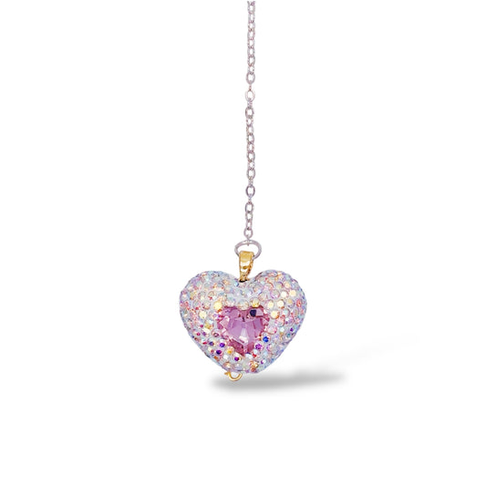 ハートピンクブックマーク しおり A pink heart bookmark