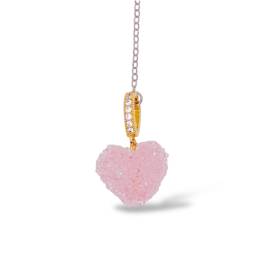 キャンディハートピンクブックマーク しおり A candy pink heart bookmark