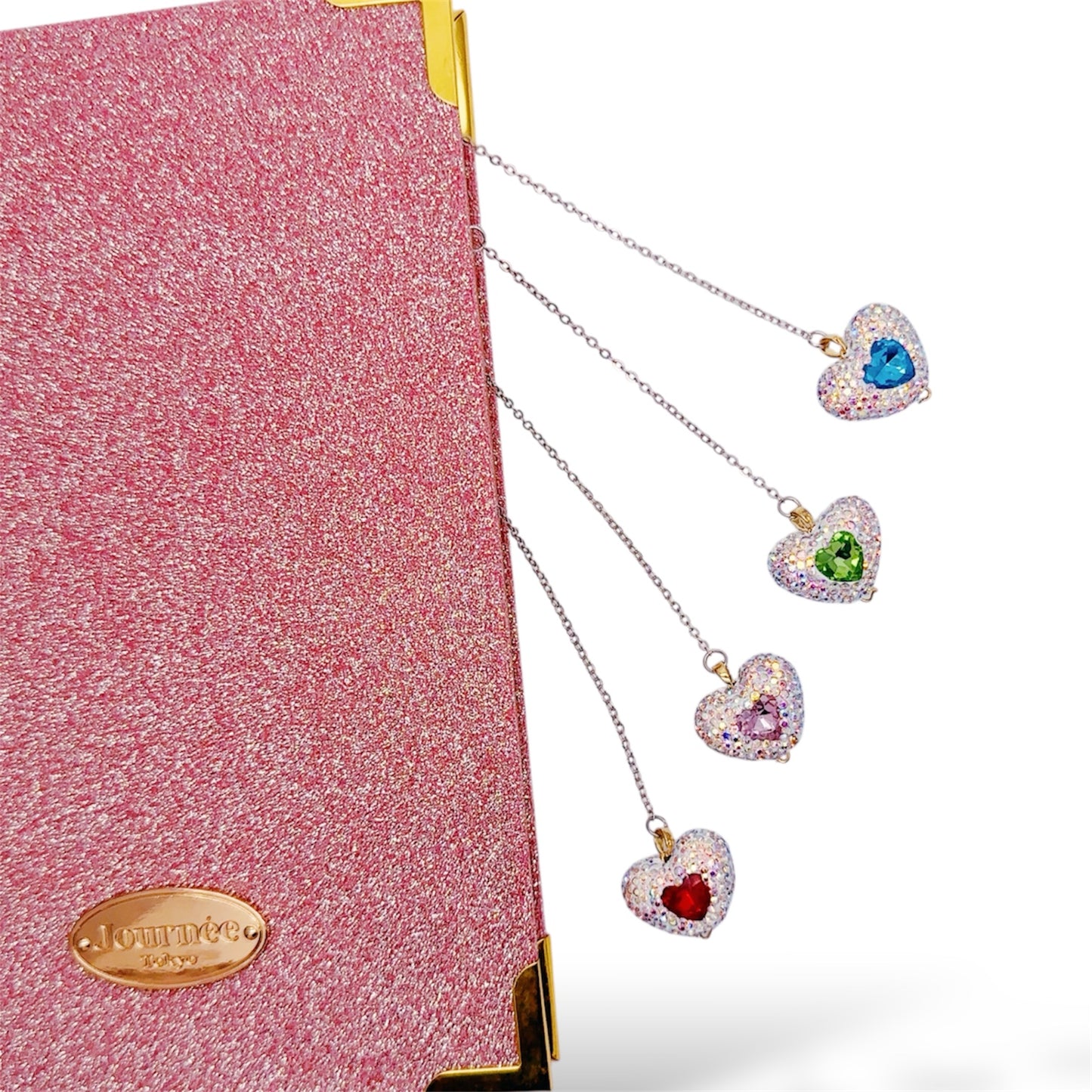 ハート緑ブックマーク しおり A green heart bookmark