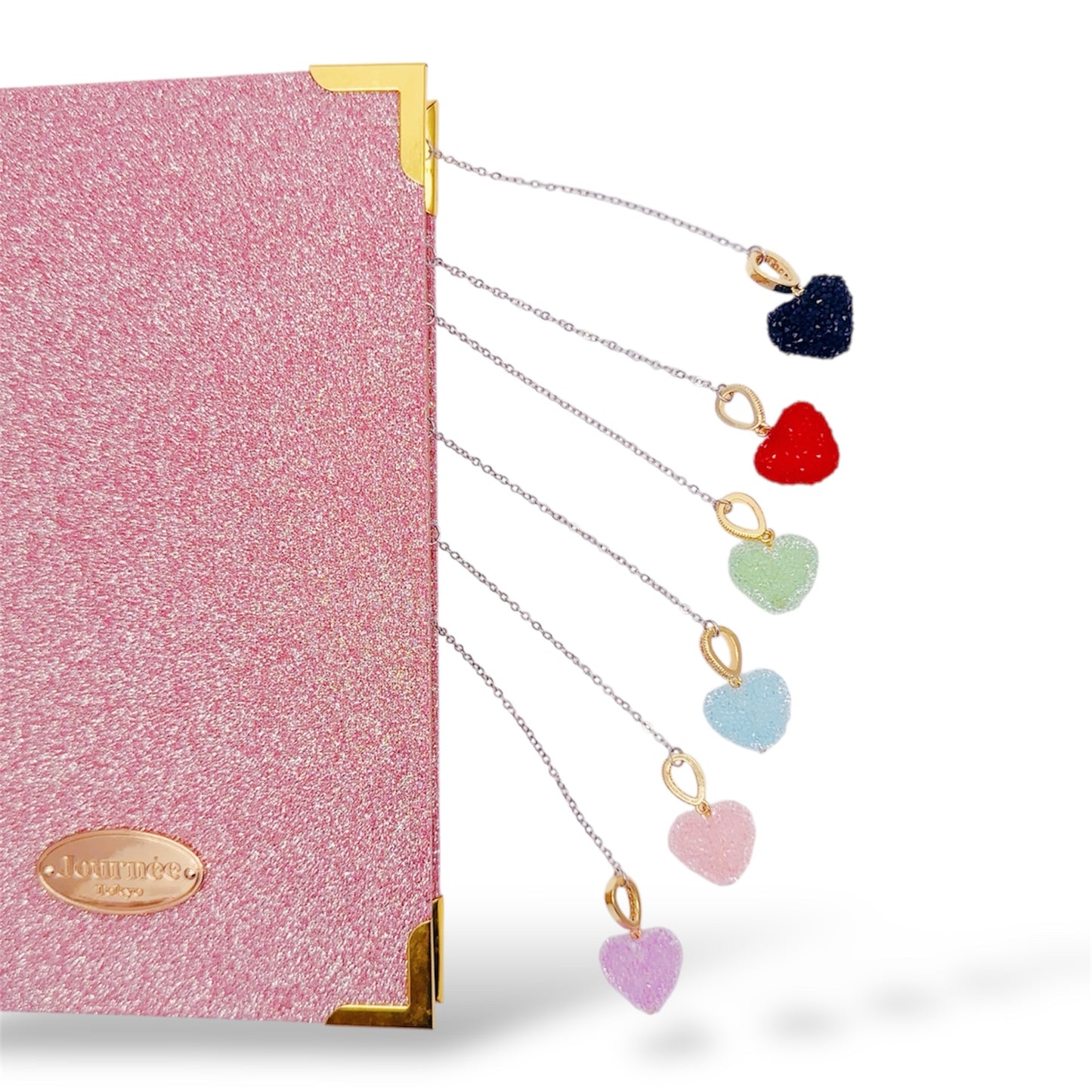 キャンディハート赤ブックマーク しおり A candy red heart bookmark