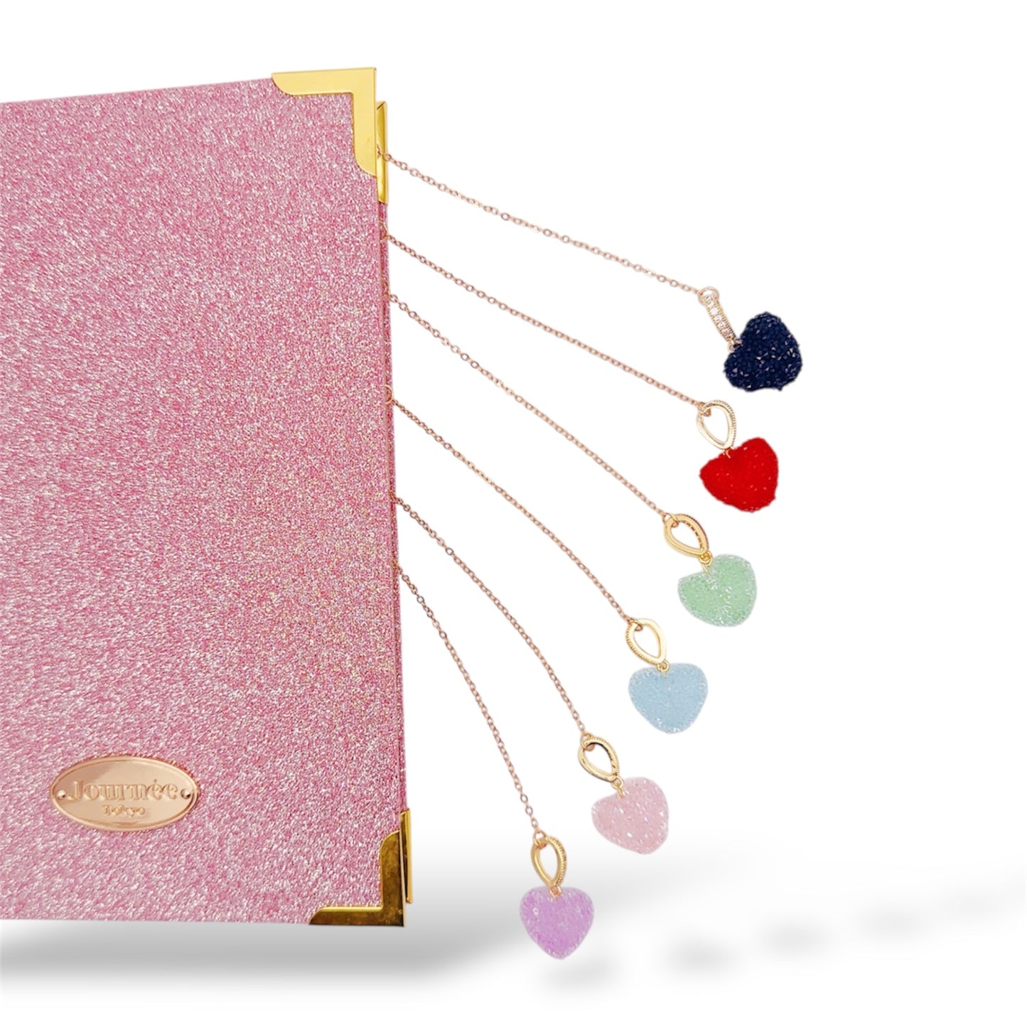 キャンディハート赤ブックマーク しおり A candy red heart bookmark