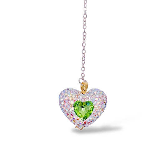 ハート緑ブックマーク しおり　   A green heart bookmark