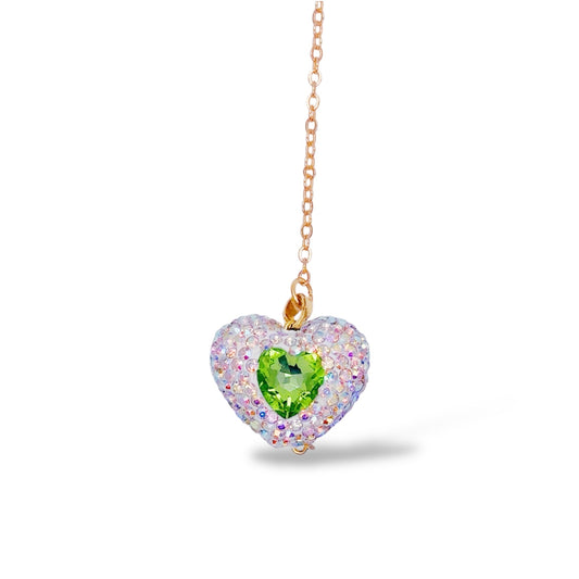 ハート緑ブックマーク しおり　   A green heart bookmark