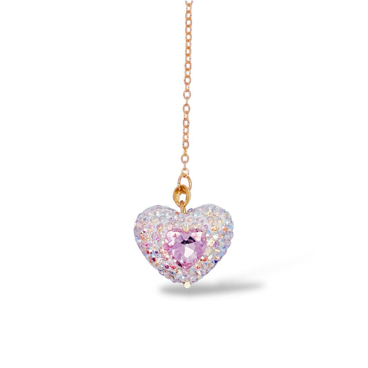 ハートピンクブックマーク しおり　  A pink heart bookmark