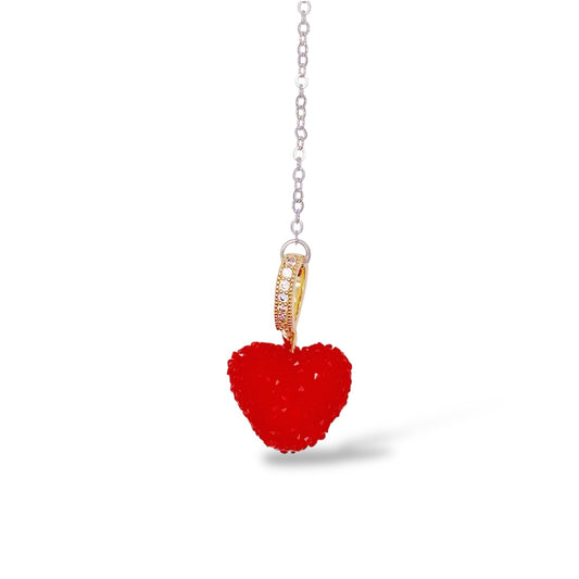 キャンディハート赤ブックマーク しおり　  A candy red heart bookmark