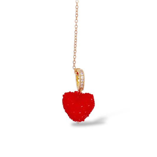 キャンディハート赤ブックマーク しおり　  A candy red heart bookmark