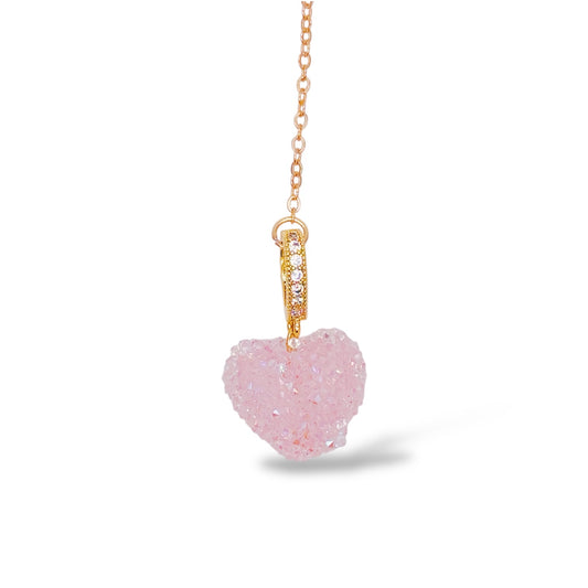キャンディハートピンクブックマーク しおり　  A candy pink heart bookmark