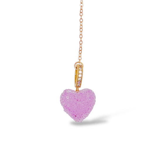 キャンディハート紫ブックマーク しおり　  A candy purple heart bookmark