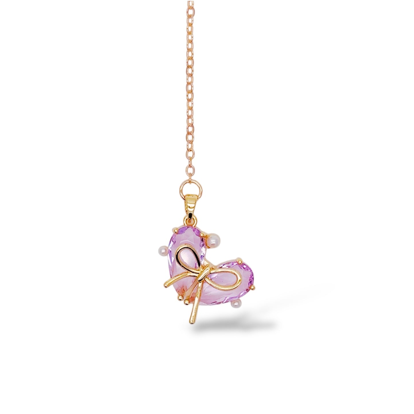 パープルハートリボンブックマーク しおり　 A purple heart ribbon bookmark